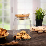 Alberto Glass Jar With Wooden Lid And Hemp Rope 2150Ml image number 2