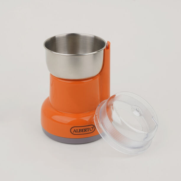 Alberto stainless steel coffee grinder 100g, 250W, orange image number 1