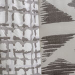 Cottage microfiber block chevron print 6pc full comforter set, grey 160*240cm image number 5