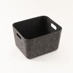 هومز صندوق تخزين من قماش فيلت 32.5*27*20سم، رمادي image number 1