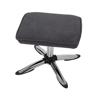 Recliner Chair With Stool Dark Grey