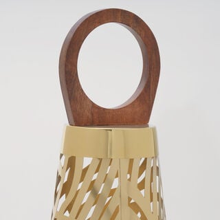 Homez Zahra Collection Lantern, Gold, 20*20*42 Cm