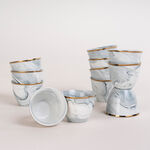 La Mes Grey Marble Arabic Coffee Set 12 Pieces With Gold  image number 0