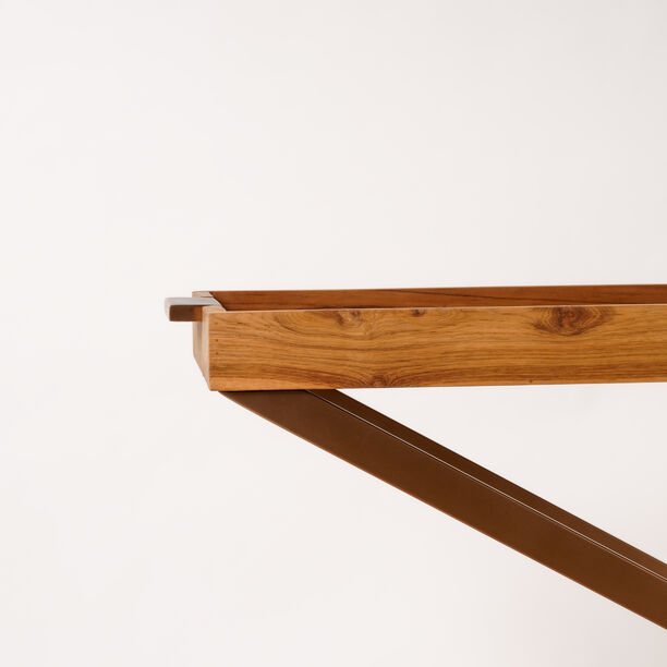 Homez serving trolley in burnished brass 61*47*75cm image number 3
