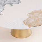La Mesa gold porcelain cake stand with base image number 3