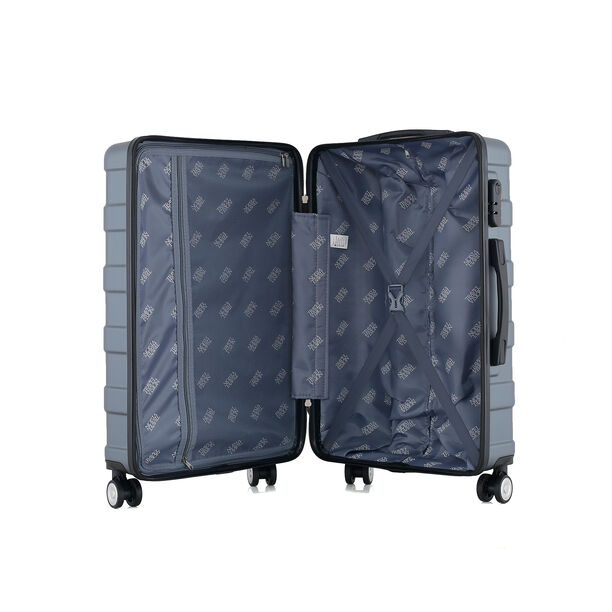 3 Piece Abs Trolley Case Set Horizontal Stripes Light Blue 20/24/28" image number 10