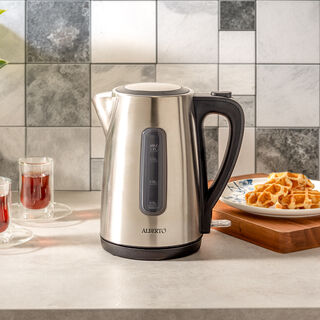 Alberto stainless steel kettle  1.7l,1850 2200w silver