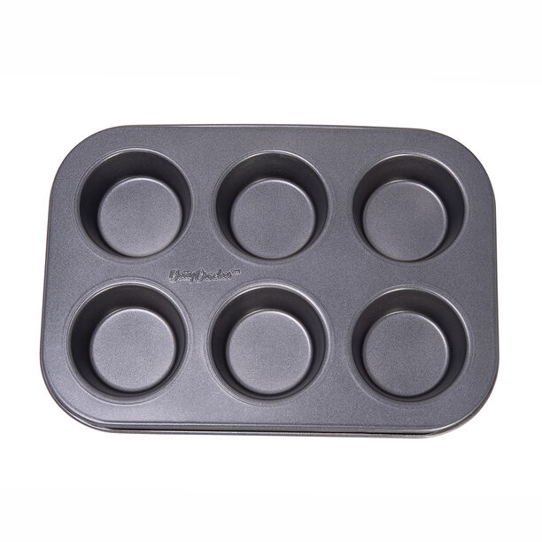 Hongyi HYTK Muffin Pan 6 Cup Cupcake Baking Pan No Stick Carbon Steel Easy Clean