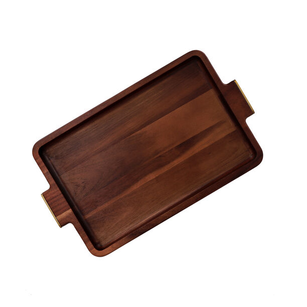 Serving tray black walnut 51.4*30.5*5.1 cm image number 2