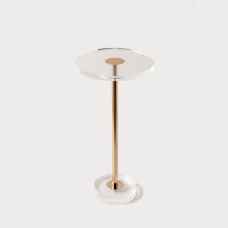 Homez Serena Side Table, Gold 30*30*60Cm