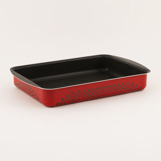 Pentola aluminum non stick rectangle baking tray, black 46*30*7cm