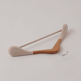 هومز علاقة ملابس خشبية 33*37سم، بيج