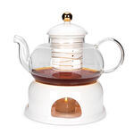 English Tea Pot With Warmer Inner Edg2 Gold image number 2