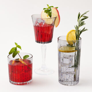 La Mesa Glass Hi Ball Set 4Pcs 400Ml, Grey