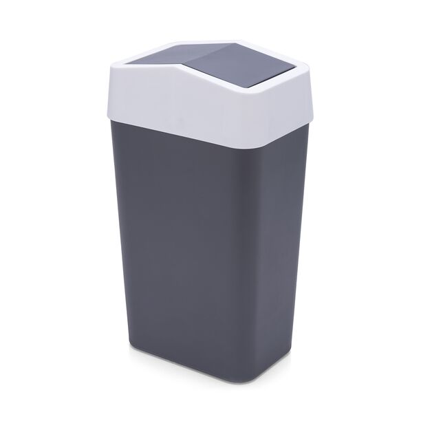 Waste Bin With Swing Lid Grey 9L image number 0