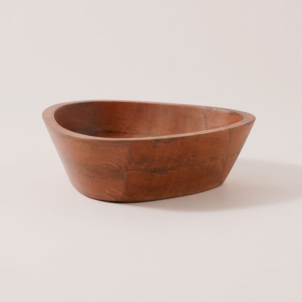 لا ميسا وعاء تقديم خشب طبيعي وسط 25.5*25*8سم image number 1