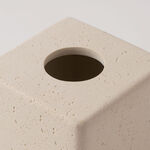 Homez Polyresin Tissue Cover Box, Beige 14.5*14.5*15.5Cm image number 1