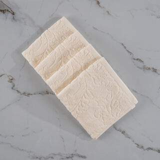 Boutique Blanche 4 Piece Ivory 100% Cotton Plush Velour Face Towel Set 30*30 Cm