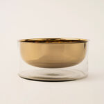 Oulfa gold glass / metal bowl 22*22*10 cm image number 0