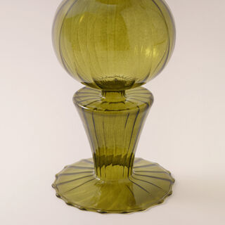 هومز قطعة ديكور رمضانية من الزجاج، أخضر 10.5*10.5*60.5سم