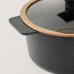 Alberto aluminum casserole with glass lid 6.7L, black image number 2