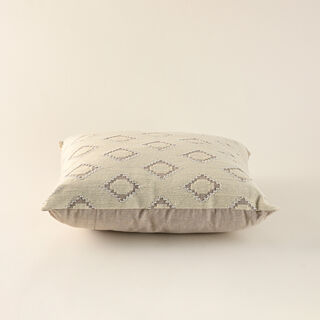 Cottage Cotton Diamond Cushion, Grey 45*45Cm
