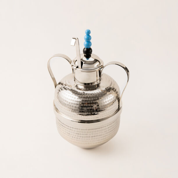 La Mesa silver metal food server with stand 25*20*40 image number 1