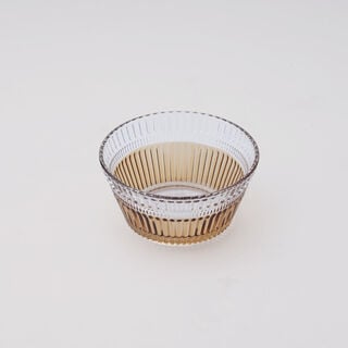 دلتي زبدية زجاج، عسلي، 4 قطع