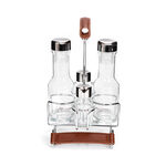 Cadiz Salt And Pepper, Oil And Vinegar Set With Stainless Steel Covers  image number 0