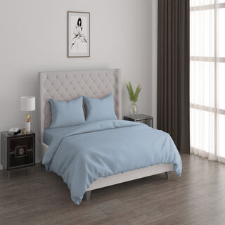 طقم غطاء لحاف قطن 3 قطع من بوتيك بلانش   260*200سم أزرق