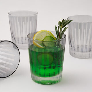 La Mesa Glass Tumbler Set 4Pcs 270Ml, Green