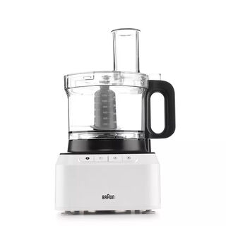 Braun PurEase 2 in 1 Food Processor, 800W, 2 Speeds+Pulse, 2.1L Bowl,White/Grey