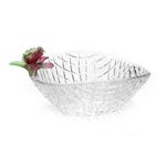 La Mesa Glass Bowl With Pink Crystal Flower 26 Cm image number 0