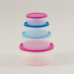 Pentola 7pcs plastic food storage container set with lids, multicolor image number 4