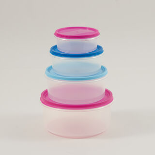 Pentola 7pcs plastic food storage container set with lids, multicolor