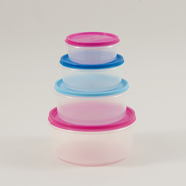 Pentola 7pcs plastic food storage container set with lids, multicolor image number 4