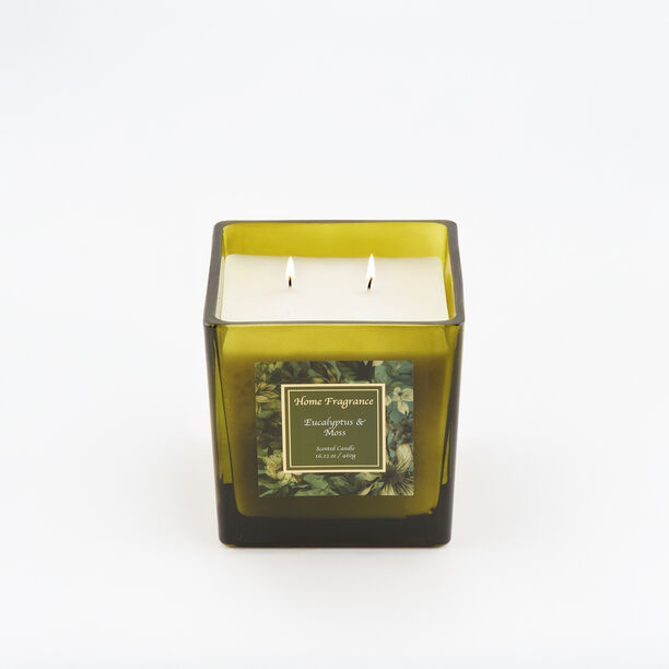 شمعة معطرة في وعاء زجاجي برائحة الأوكالبتوس والطحالب 460 جرام image number 1