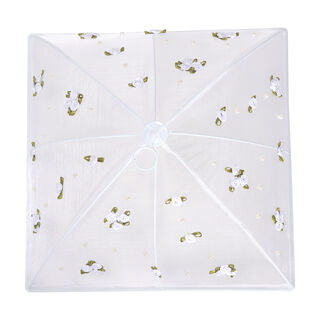 Chef Classics Fold Able White Food Cover With Roses