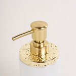 3 Piece Bath Accessories Set Stoneware Elite Gold image number 2