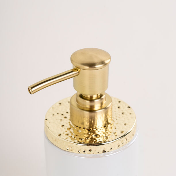3 Piece Bath Accessories Set Stoneware Elite Gold image number 2