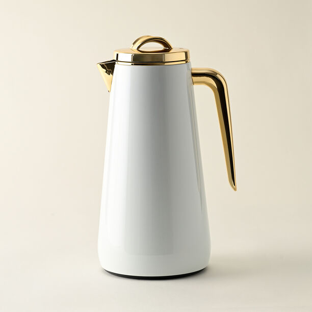 Dallaty Eve set of 2 steel vacuum flask white & gold image number 1
