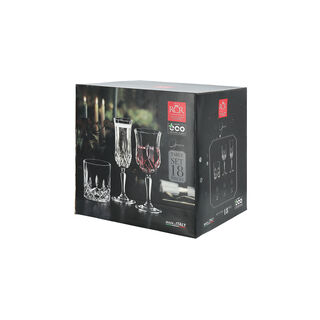 RCR transparent italian crystal glasses set of 18 pc