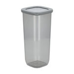 Grey food container plastic set with lids 9 pcs image number 2