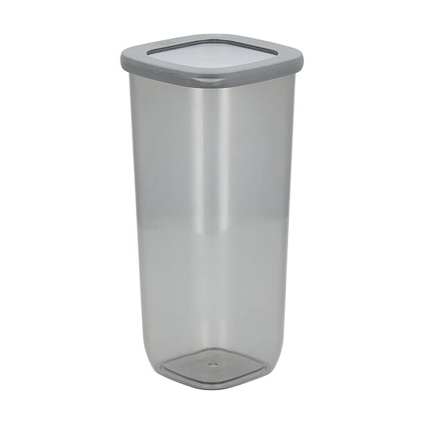 Grey food container plastic set with lids 9 pcs image number 2