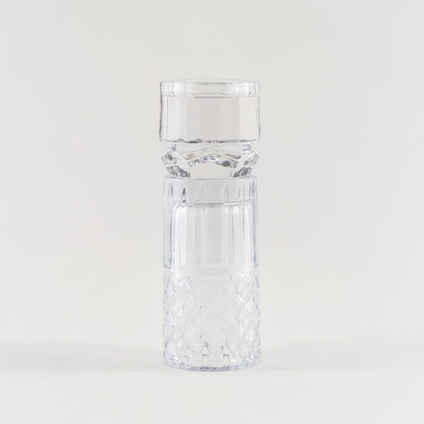 Homez candle holder glass clear 8.9*8.9*27.4 cm image number 0