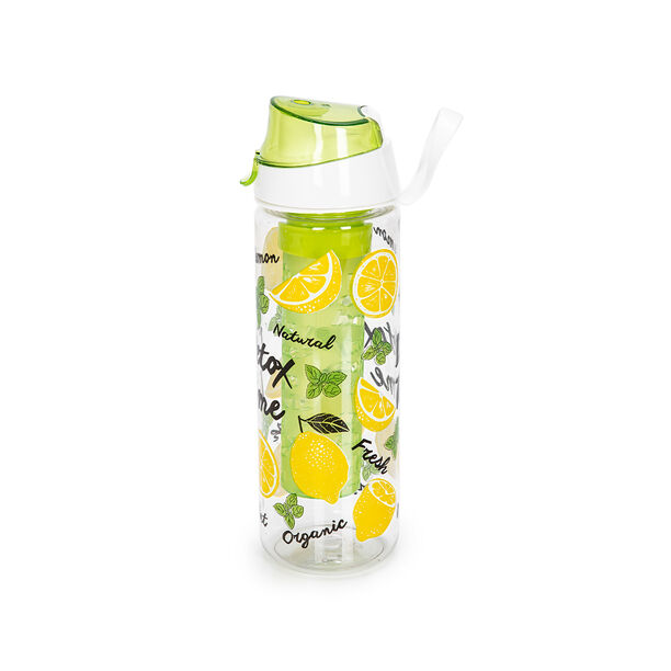 Herevin Plastic Sports Bottle With Infuser V:0.75L Lemon Detox Design image number 0