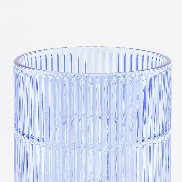 هومز فازة زجاج كحلي مضلّع 14*14*27.6 سم image number 2