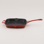Alberto enameled cast iron square grill pan 50*27*4.5cm, red image number 1