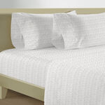 Boutique Blanche 300TC cotton fitted sheet 160*200 tribal motif image number 0