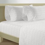 Boutique Blanche 300TC cotton fitted sheet 160*200 tribal motif image number 0
